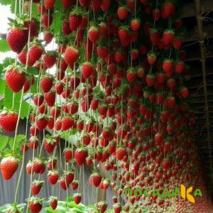 Клубника ампельная Анастасия купить по цене от 370р. в интернет-магазине «Посадика» с доставкой почтой в в Корсакове и по всей России – [изображение №1].